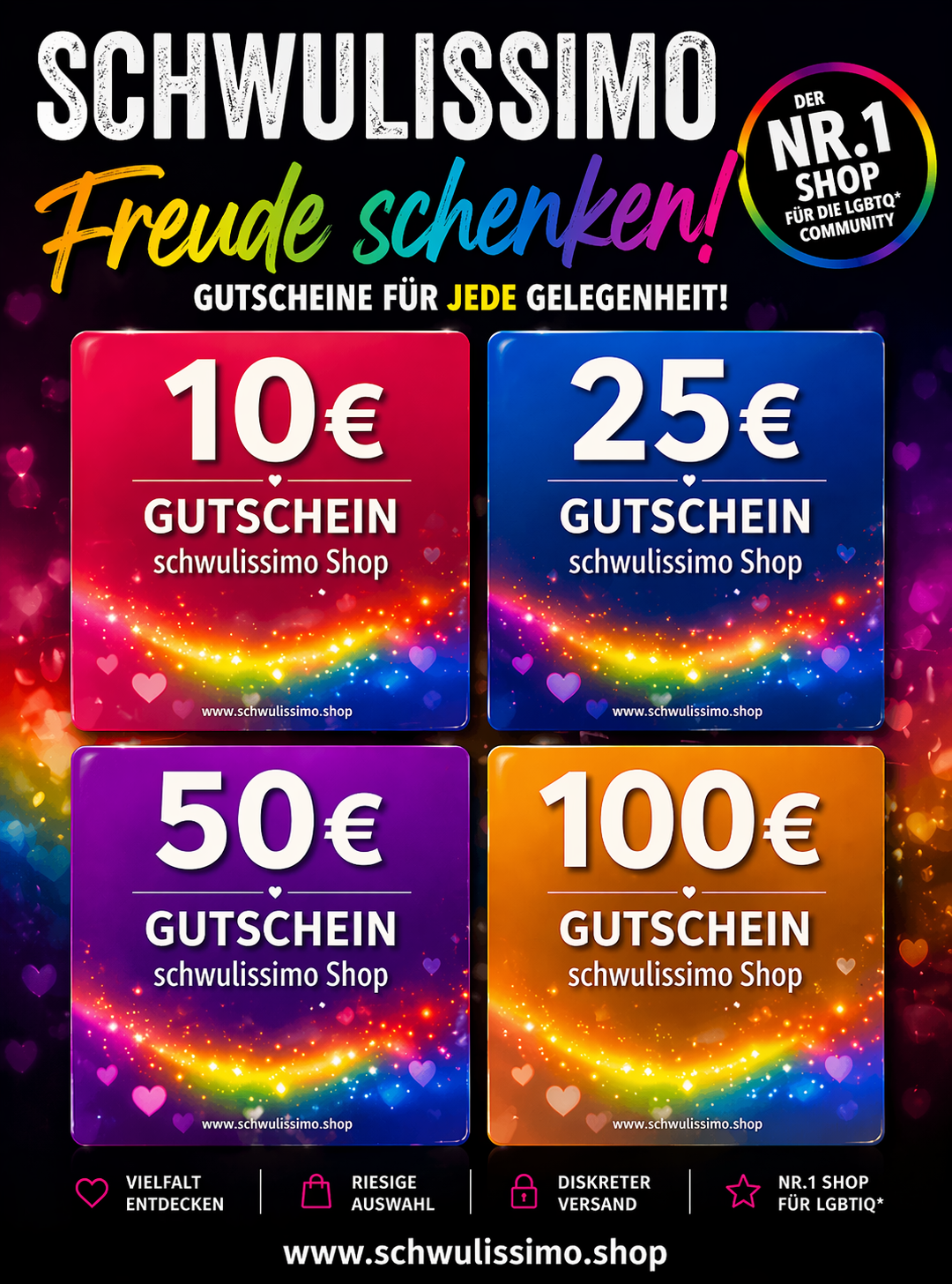 Gutschein für den schwulissimo Shop – Das perfekte Geschenk für Vielfalt