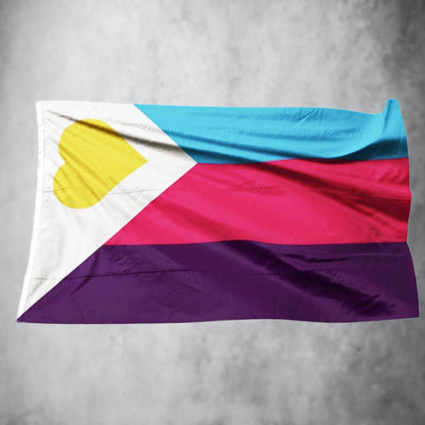 Polyamorie Flagge (NEW) - Tricolor (90x150 cm)