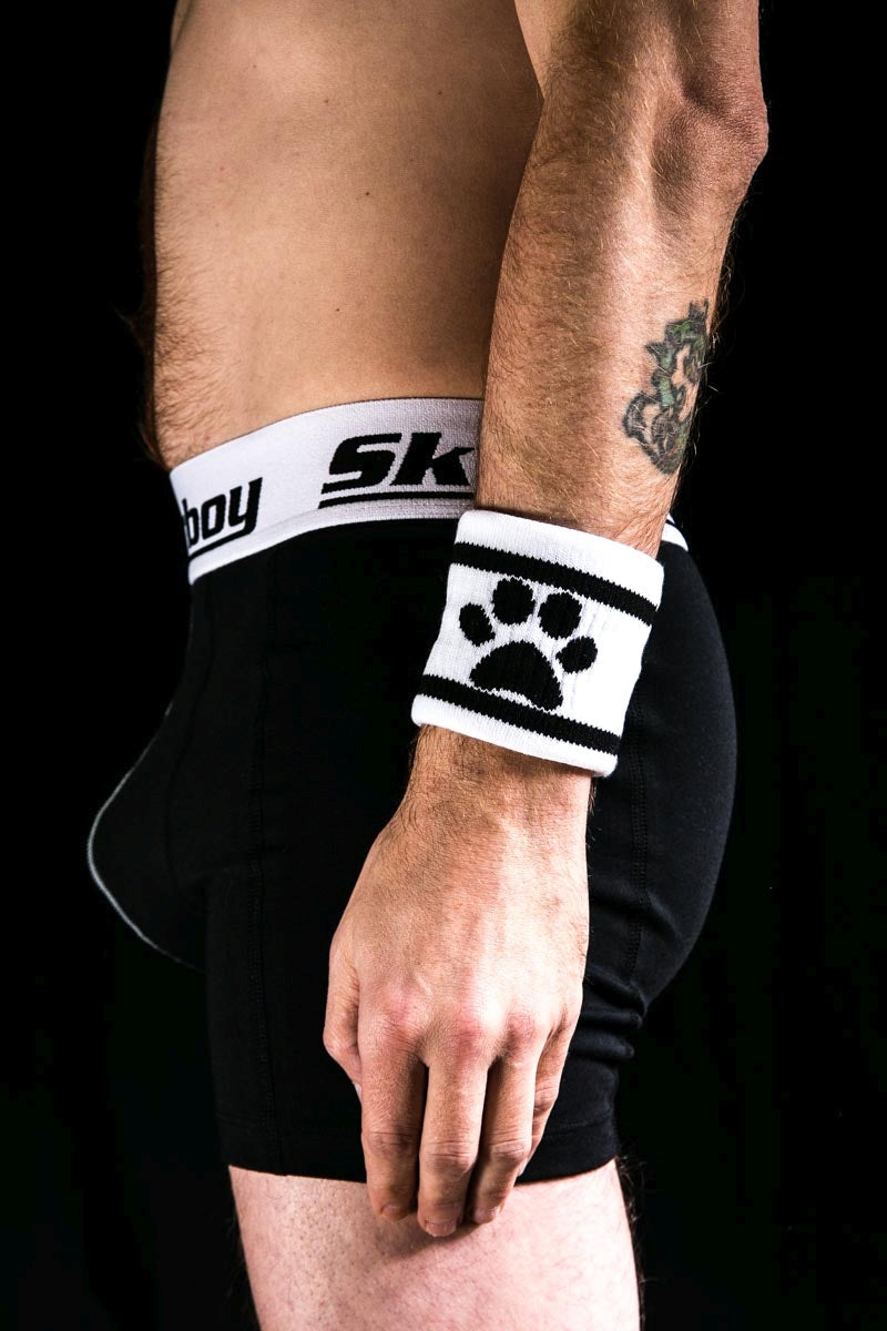 Sk8erboy® Schweißband DOG PAW weiß